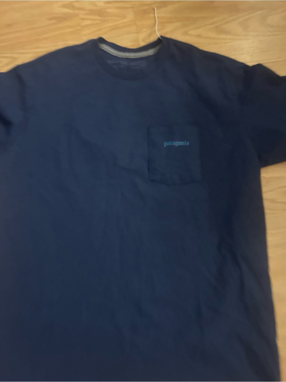 Patagonia Responsibili-Tee Men’s Sz M Regular Fit Short Sleeve Pocket Navy Blue